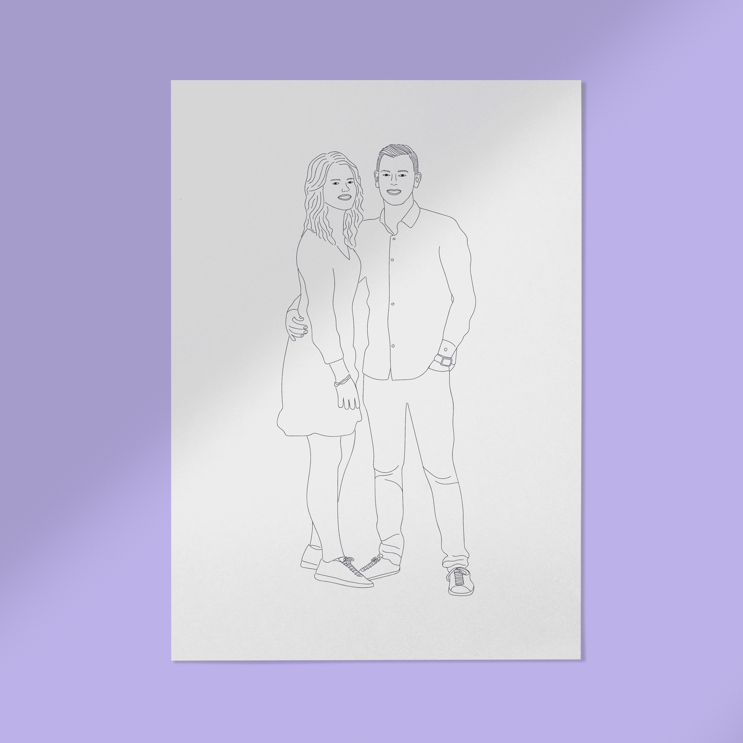 Lijntekening Basis Personen Illustratie