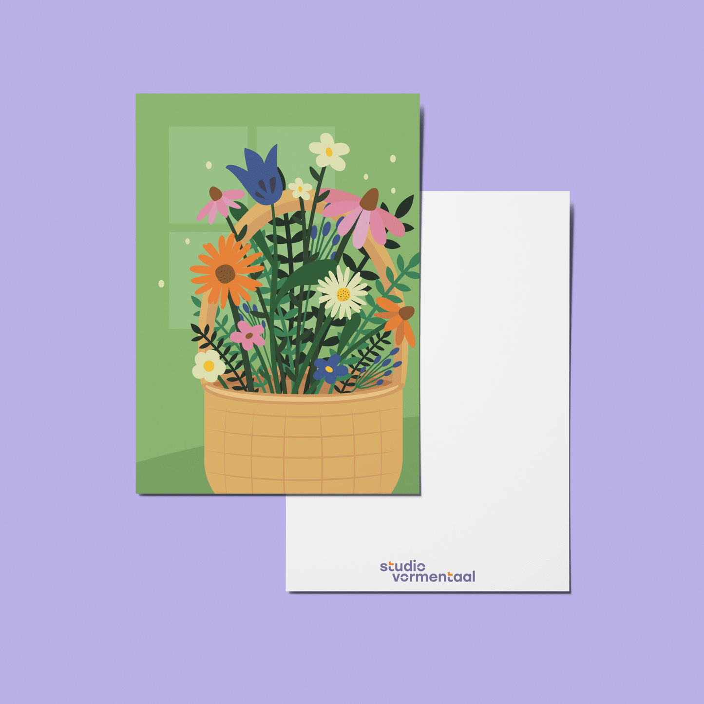 Bloemetje Bloemen Kleur Mandje