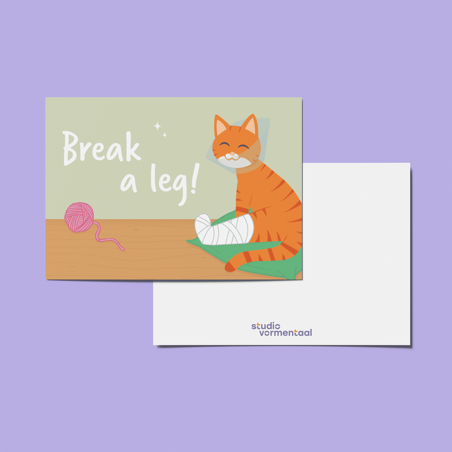 Break A Leg Succes Optreden Toneel Kat