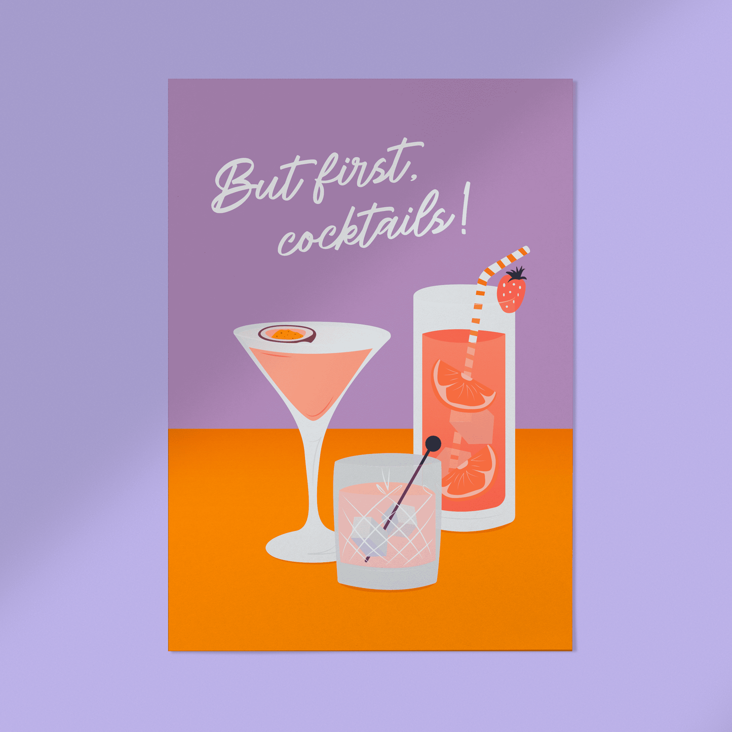 Cocktails Zomer Terras Poster