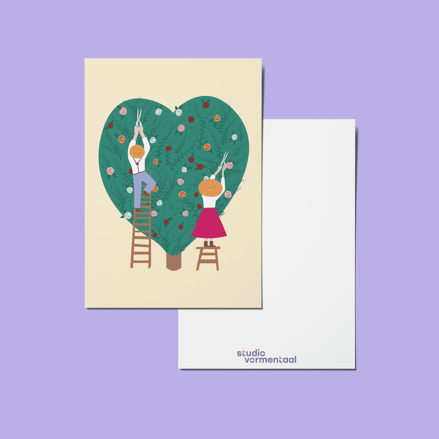 Hartje Wenskaart Ansichtkaart Liefde Zomaar Hartjesboom