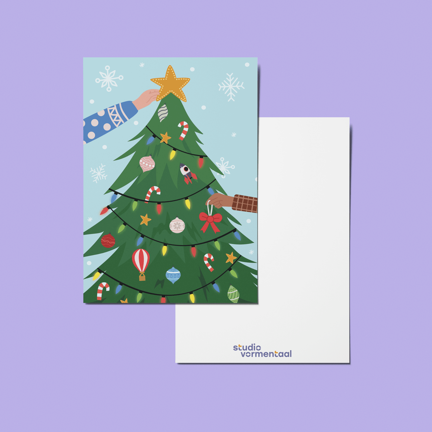 Kerstkaart Kerstboom Wenskaart Ansichtkaart