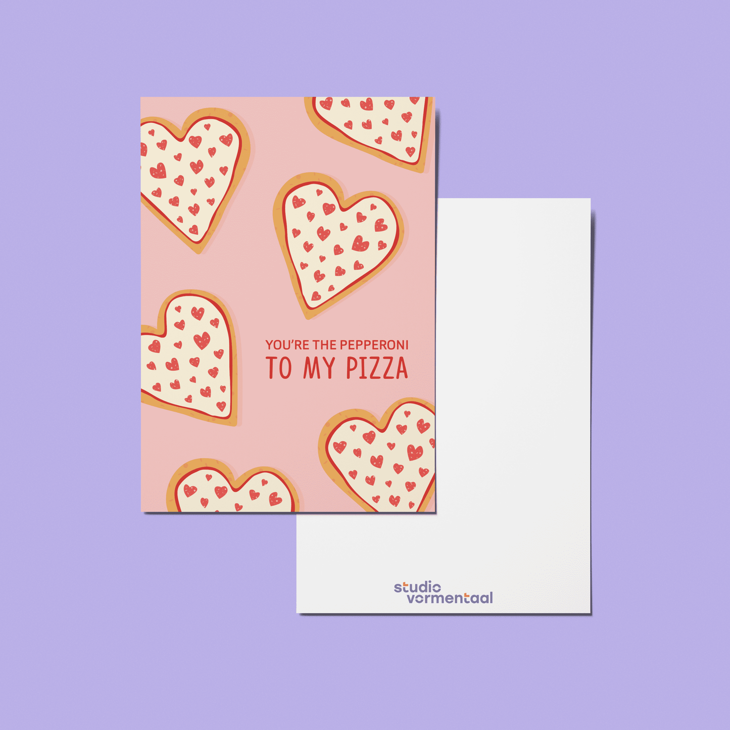 Valentijnskaart Pizza Liefde Wenskaart Love