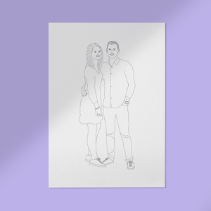 Lijntekening Basis Personen Illustratie