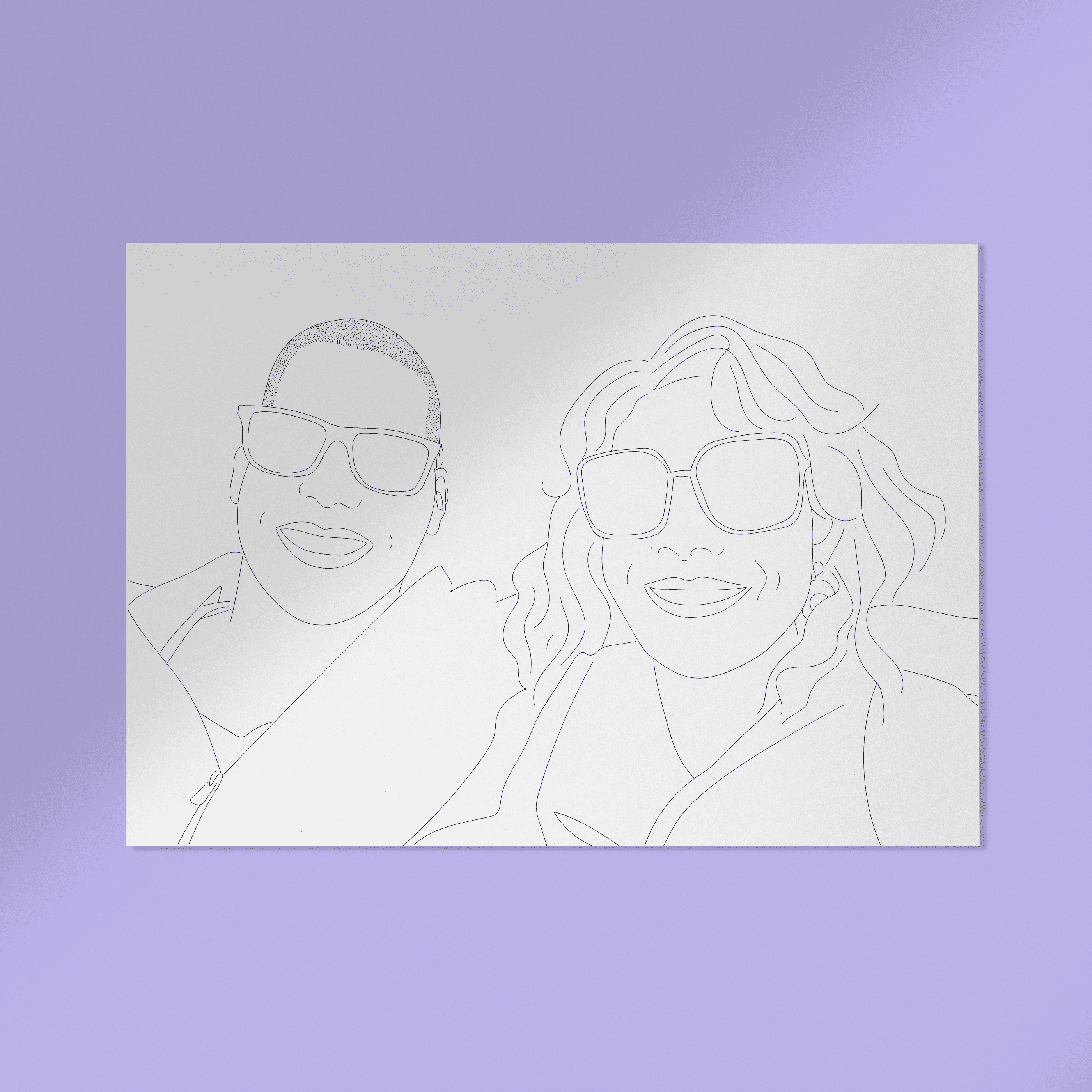 Lijntekening Basis Personen Illustratie