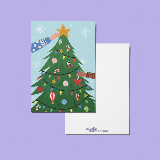 Kerstkaart Kerstboom Wenskaart Ansichtkaart