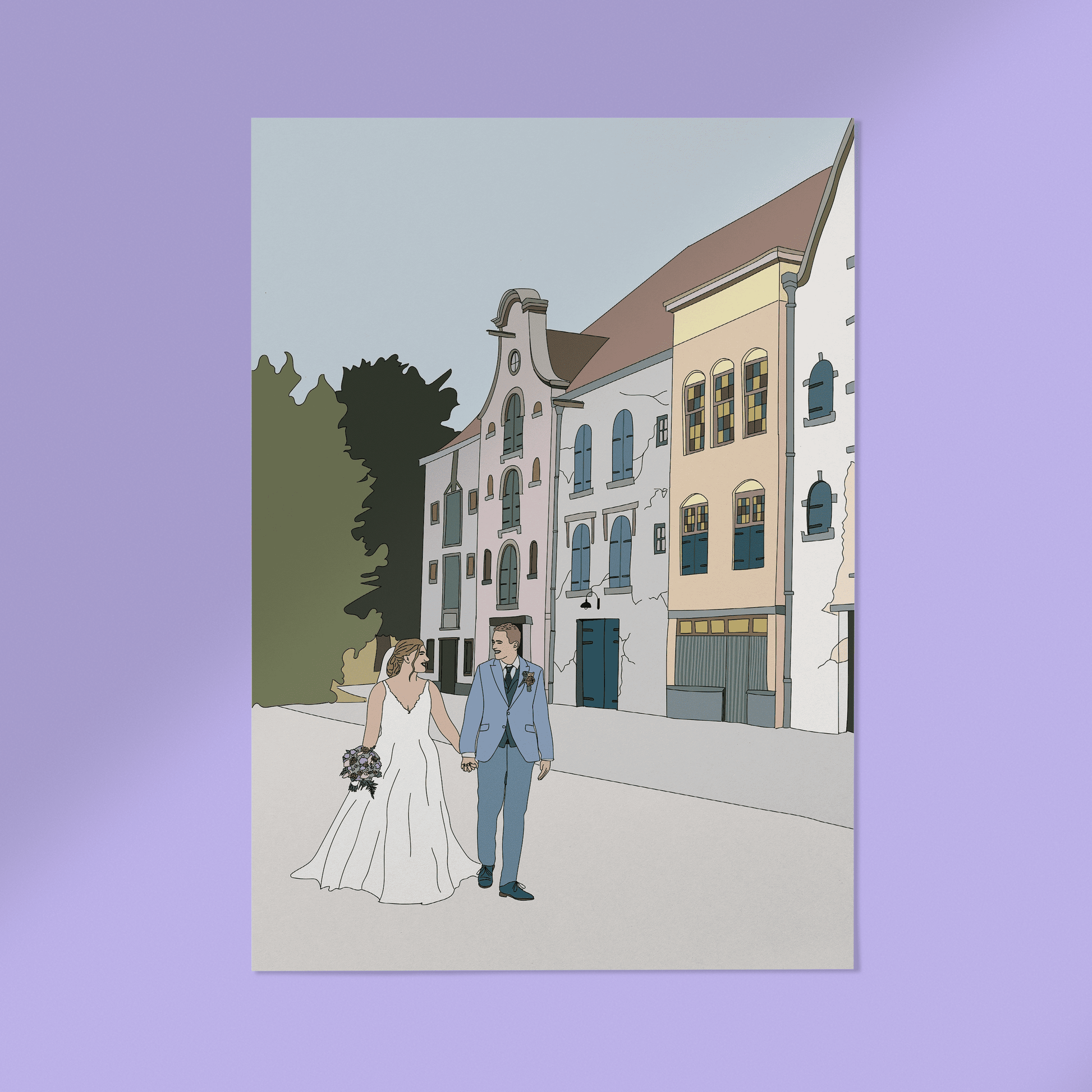 Personen Lijntekening Kleur Illustratie