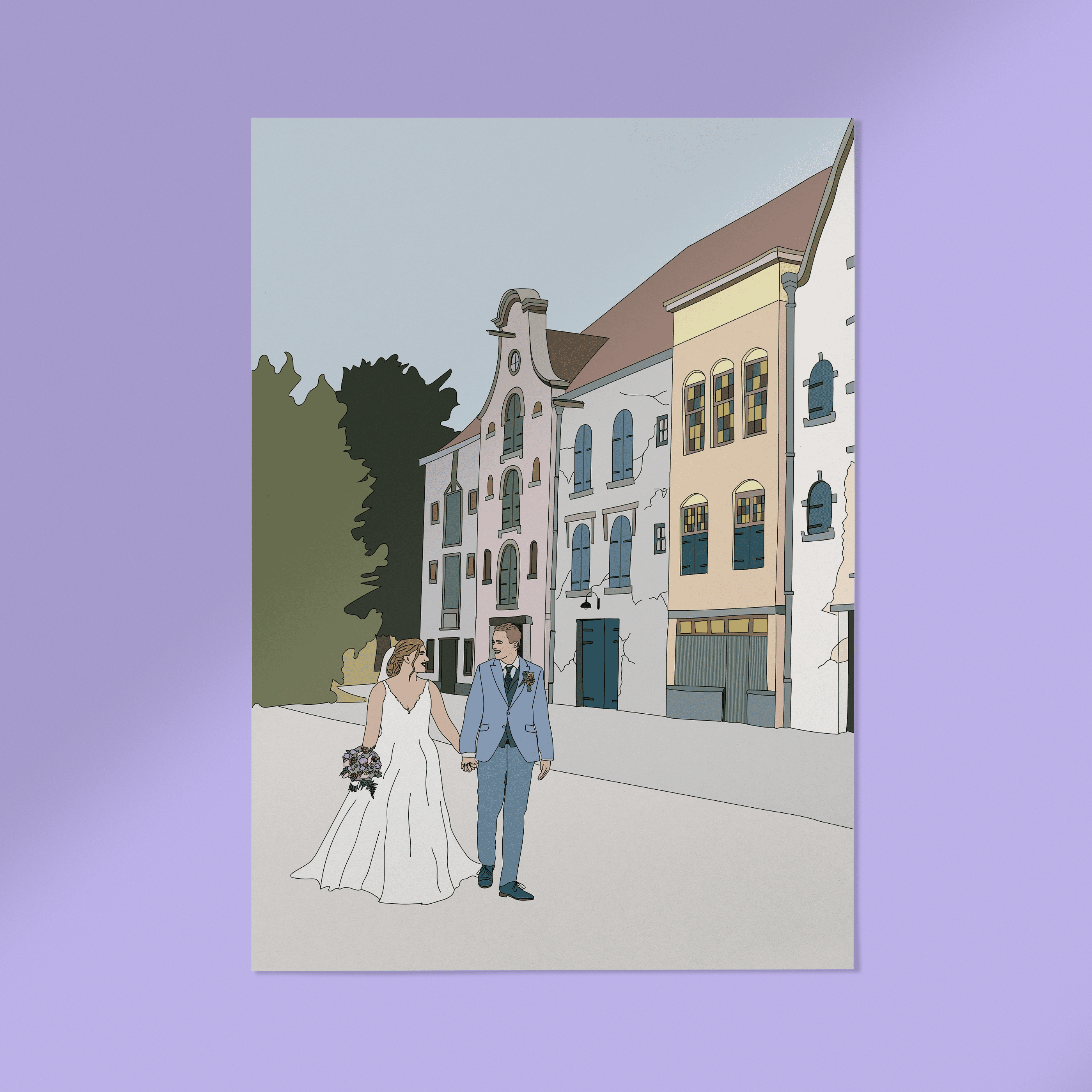 Personen Lijntekening Kleur Illustratie