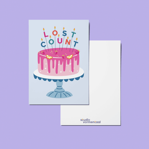 Lost Count Wenskaart Ansichtkaart Gefeliciteerd Verjaardag