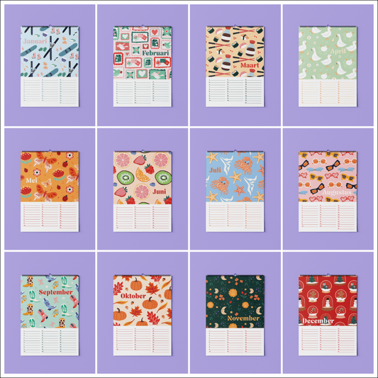 Maanden Verjaardagskalender Verjaardag Feest