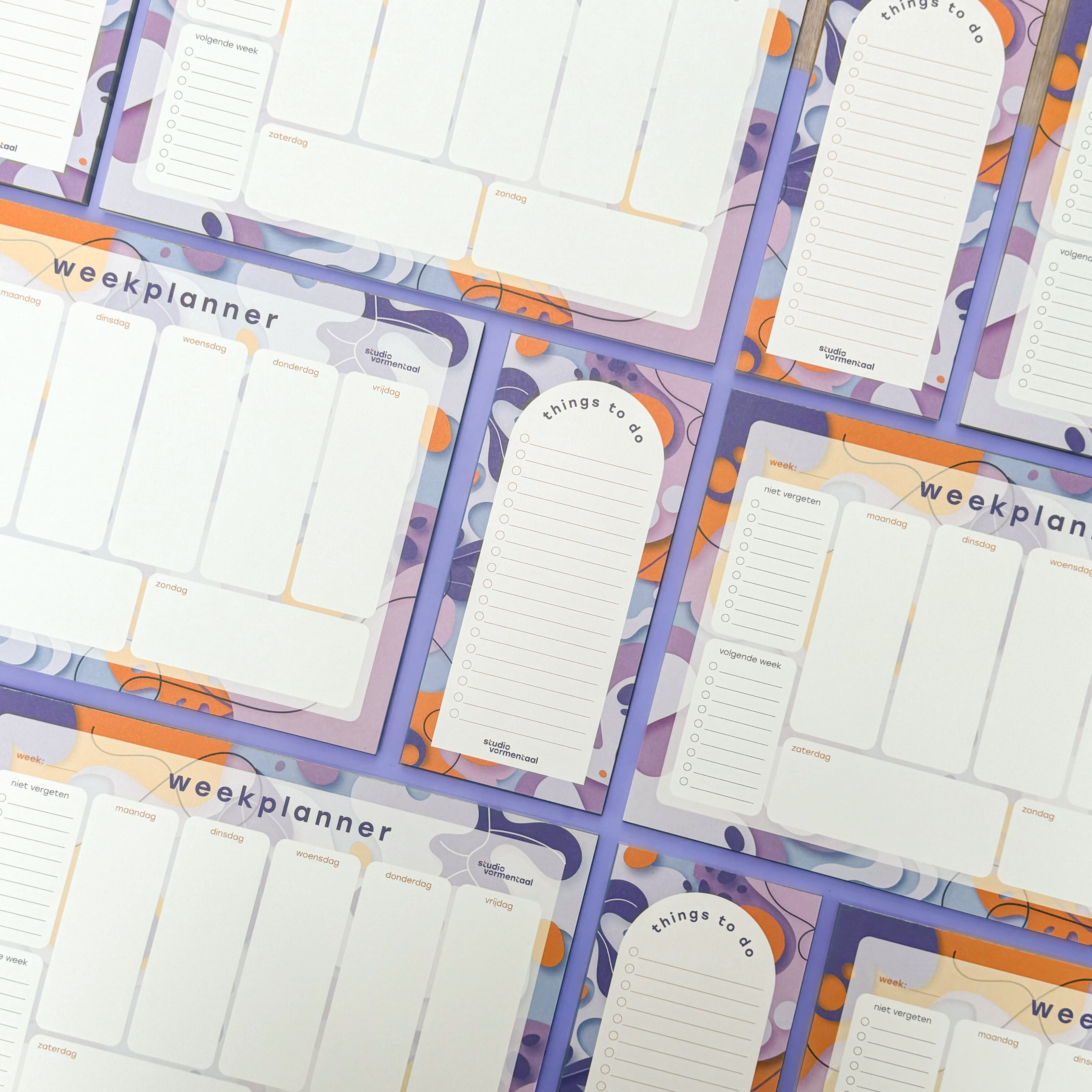 Weekplanner Things To Do Planner Notitie
